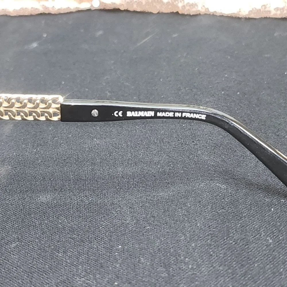 Authentic Balmain BL2061 01 Vintage Sunglasses BLK/GLD